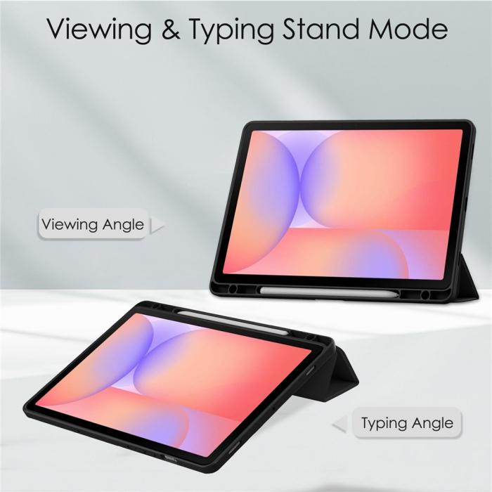 Bild 2, Samsung Galaxy Tab S10 Lite Fodral Tri-Fold Hybrid Svart