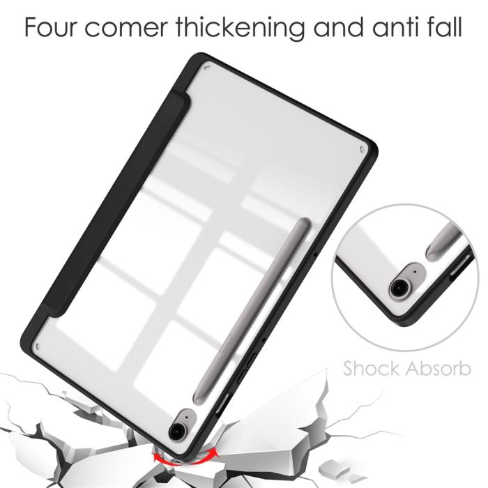 Bild 5, Samsung Galaxy Tab S10 Lite Fodral Tri-Fold Hybrid Svart