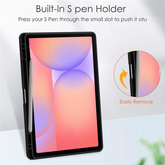 Bild 6, Samsung Galaxy Tab S10 Lite Fodral Tri-Fold Hybrid Svart