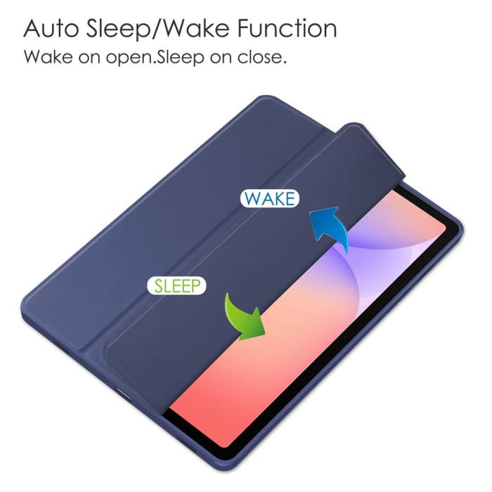 Bild 4, Samsung Galaxy Tab S10 Lite Fodral Tri-Fold Hybrid Mörk Blå