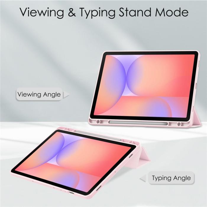 Bild 2, Samsung Galaxy Tab S10 Lite Fodral Tri-Fold Hybrid Rosa