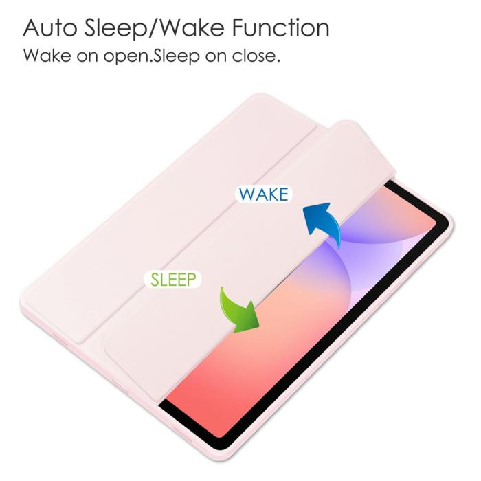 Bild 4, Samsung Galaxy Tab S10 Lite Fodral Tri-Fold Hybrid Rosa