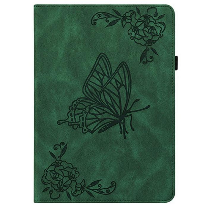 Bild 5, Samsung Galaxy Tab S11 Fodral Butterfly Flower Grön