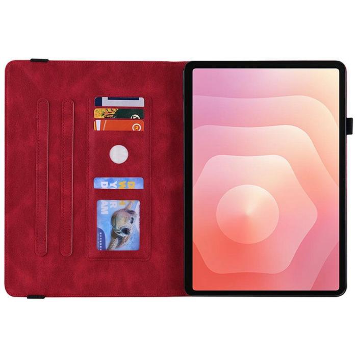 Bild 2, Samsung Galaxy Tab S11 Fodral Butterfly Flower Röd