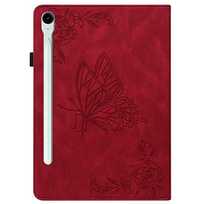 Bild 6, Samsung Galaxy Tab S11 Fodral Butterfly Flower Röd