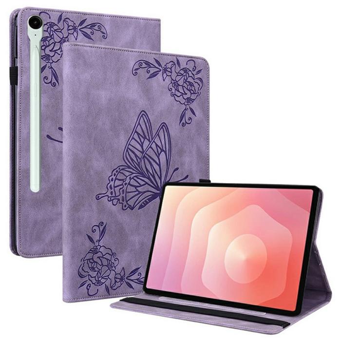 Bild 1, Samsung Galaxy Tab S11 Fodral Butterfly Flower Lila
