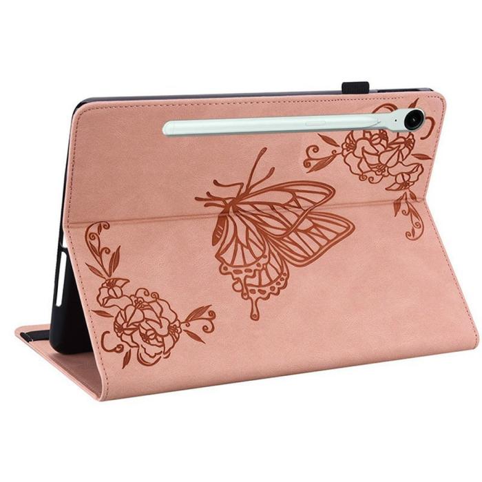 Bild 4, Samsung Galaxy Tab S11 Fodral Butterfly Flower Rosa