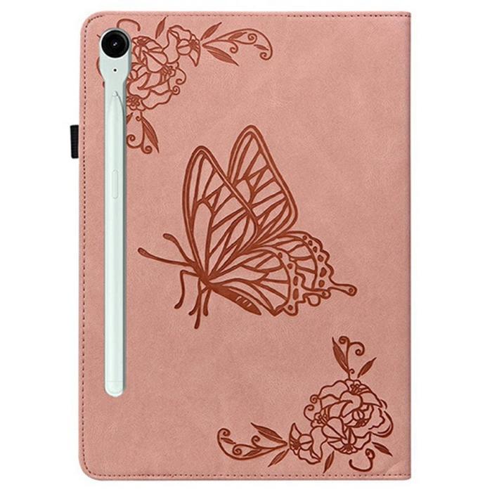 Bild 6, Samsung Galaxy Tab S11 Fodral Butterfly Flower Rosa