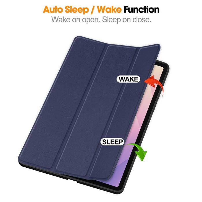 Bild 5, Samsung Galaxy Tab S11 Fodral Tri-Fold Läder Mörk Blå