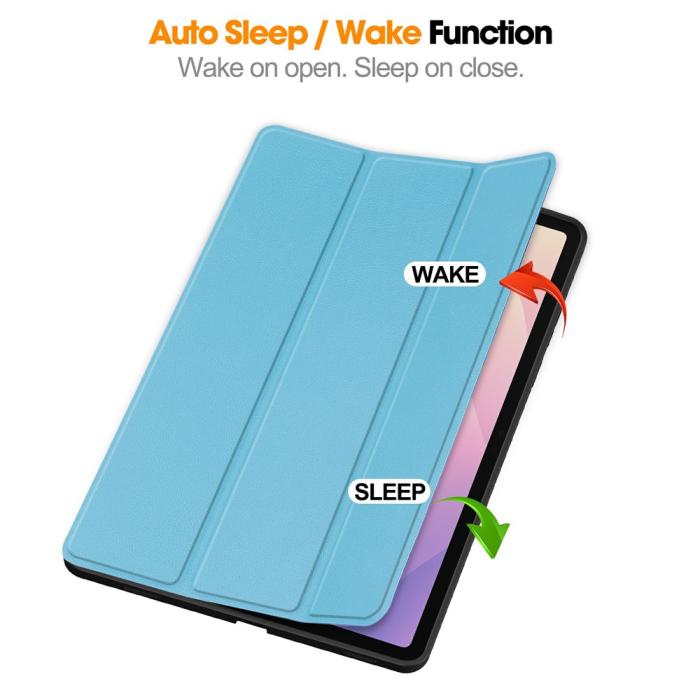 Bild 5, Samsung Galaxy Tab S11 Fodral Tri-Fold Läder Blå