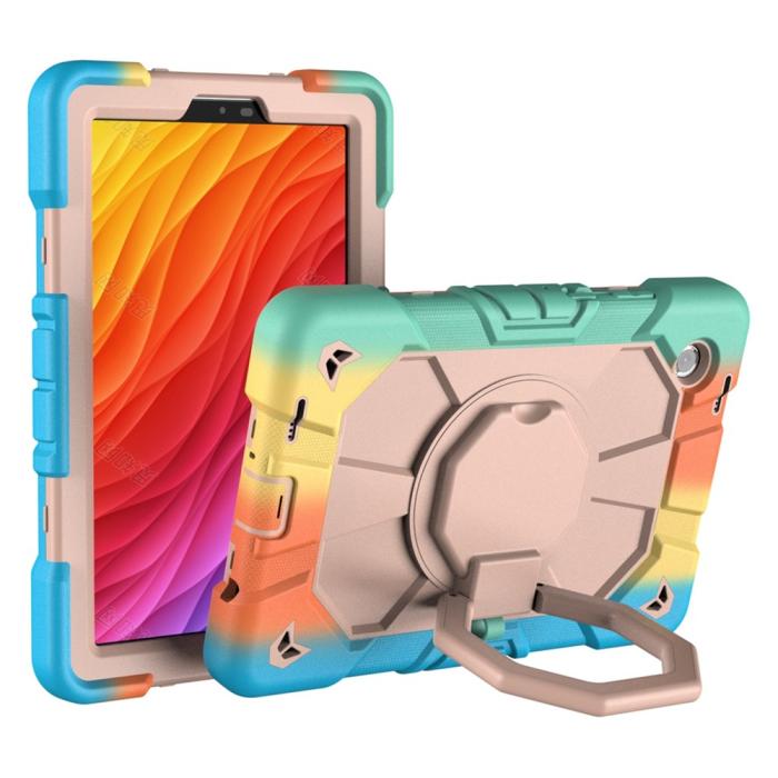 Bild 1, Galaxy Tab A11 Skal Kickstand Shockproof Rainbow