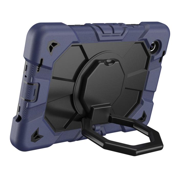 Bild 3, Galaxy Tab A11 Plus Skal Kickstand Shockproof Mörk Blå / Svart