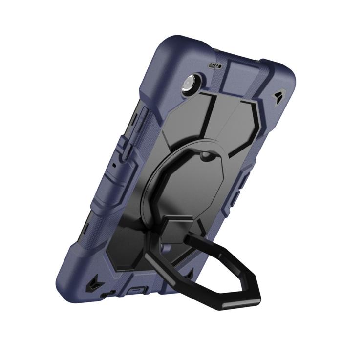 Bild 4, Galaxy Tab A11 Plus Skal Kickstand Shockproof Mörk Blå / Svart