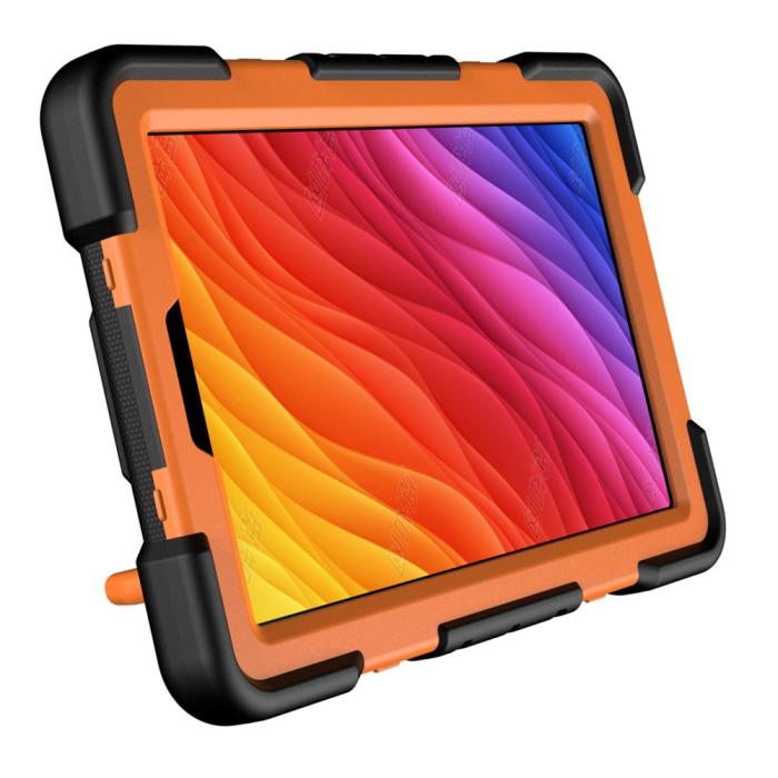 Bild 2, Galaxy Tab A11 Plus Skal Kickstand Shockproof Svart / Orange