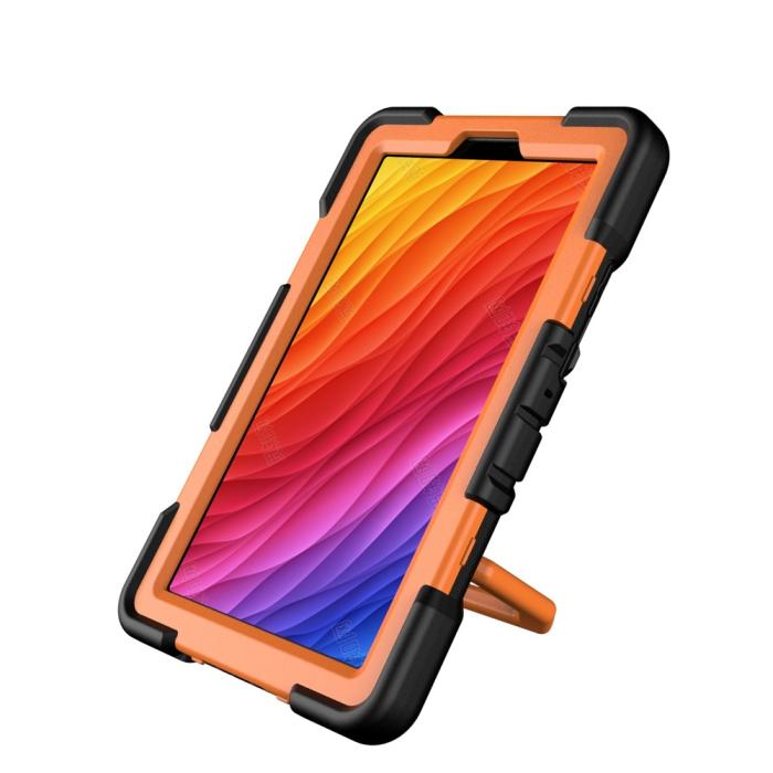 Bild 5, Galaxy Tab A11 Plus Skal Kickstand Shockproof Svart / Orange