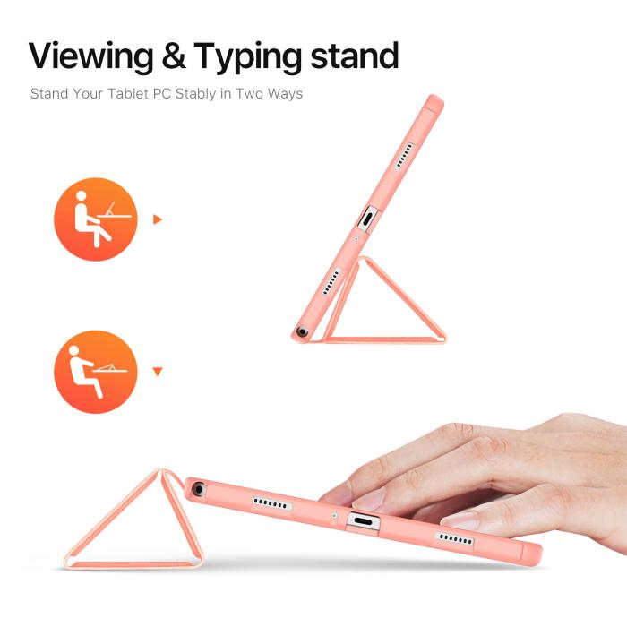 Bild 2, DUX DUCIS Galaxy Tab A11 Plus/A9 Plus Fodral DOMO Tri-Fold Rosa