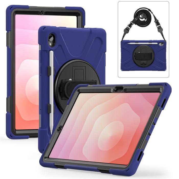 Bild 4, Samsung Galaxy Tab S11 Skal Shockproof Hybrid Kickstand Mörk Blå
