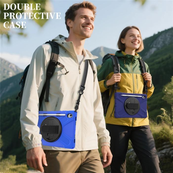 Bild 5, Samsung Galaxy Tab S11 Skal Shockproof Hybrid Kickstand Mörk Blå