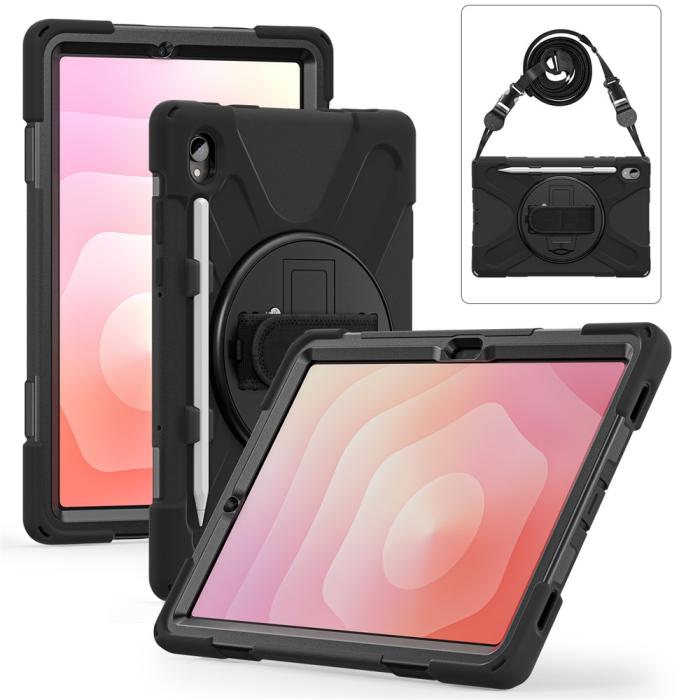 Bild 4, Samsung Galaxy Tab S11 Skal Shockproof Hybrid Kickstand Svart