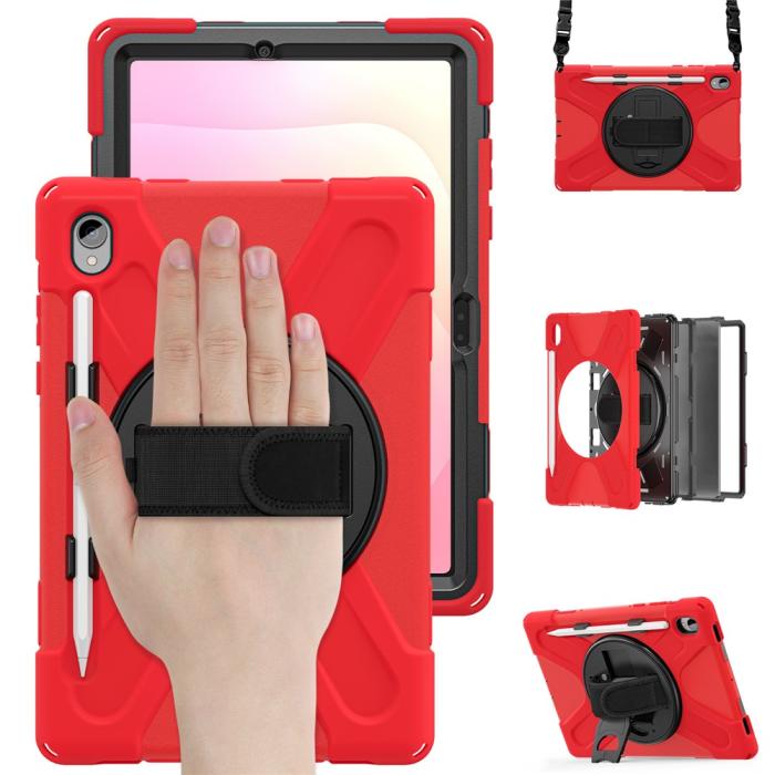 Bild 2, Samsung Galaxy Tab S11 Skal Shockproof Hybrid Kickstand Röd