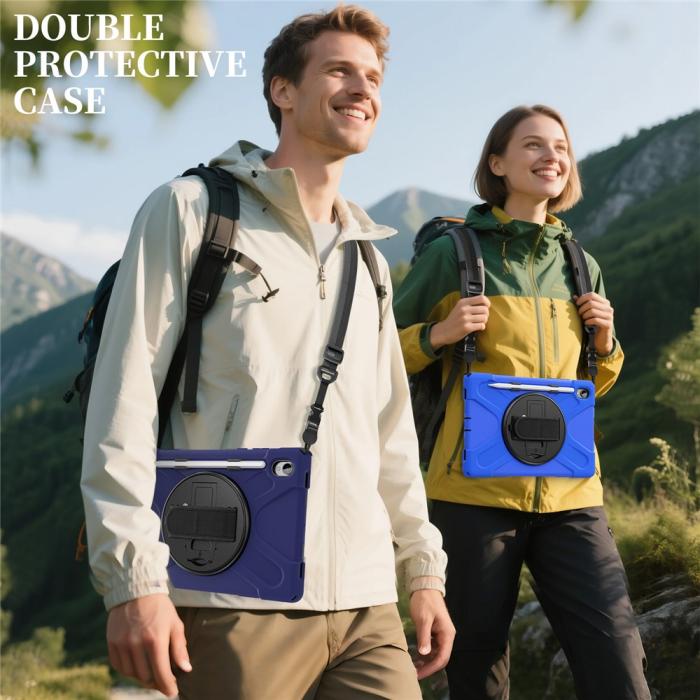 Bild 5, Samsung Galaxy Tab S11 Skal Shockproof Hybrid Kickstand Blå