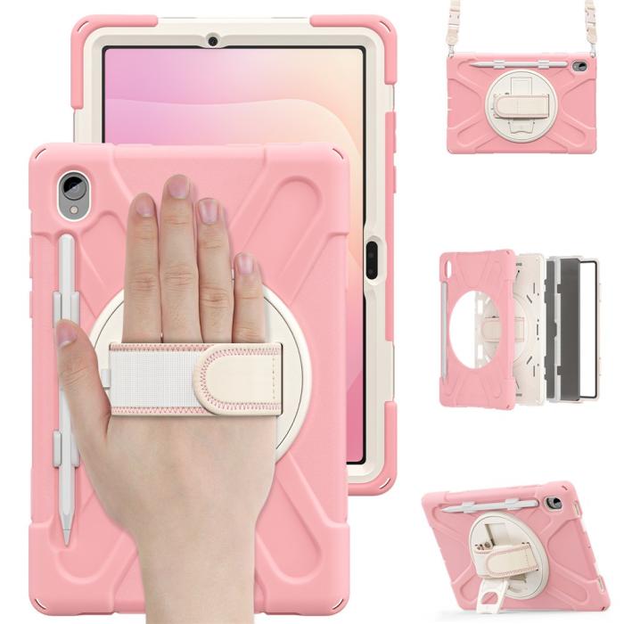 Bild 2, Samsung Galaxy Tab S11 Skal Shockproof Hybrid Kickstand Rosa