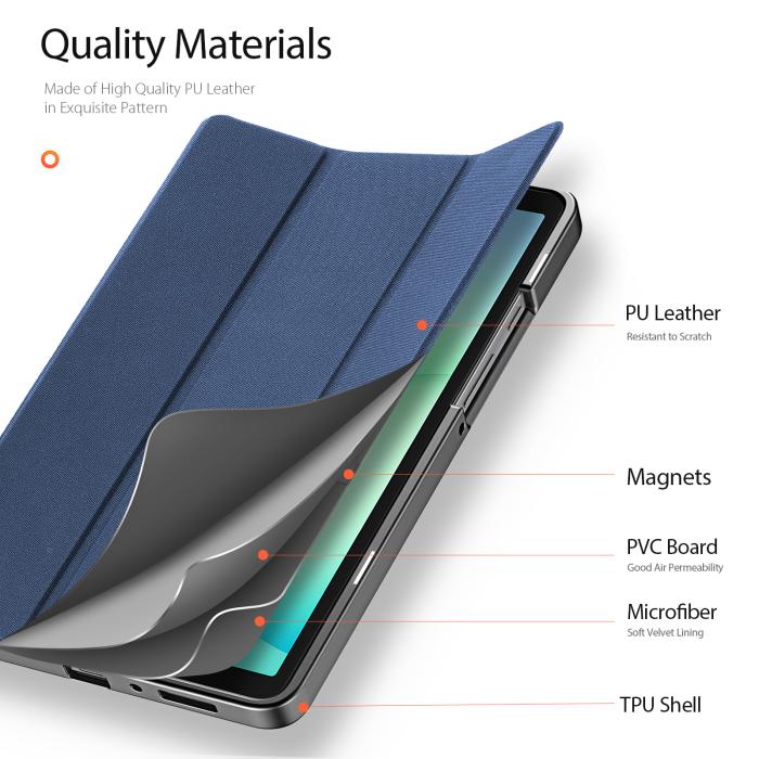 Bild 5, DUX DUCIS Galaxy Tab A11 / A9 Fodral DOMO Tri-Fold Blå