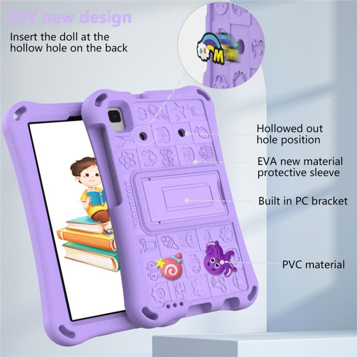 Bild 4, Galaxy Tab A11 / A9 / A7 Lite / A 8.0 Skal EVA Kickstand Lila