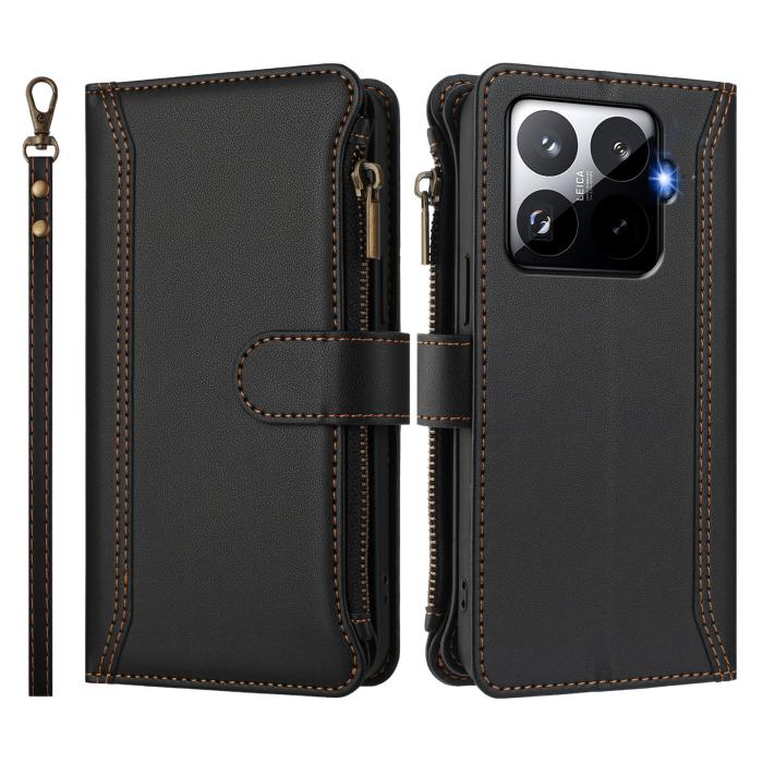 Bild 3, Xiaomi 15T Pro Fodral Multifunktionell Läder Svart