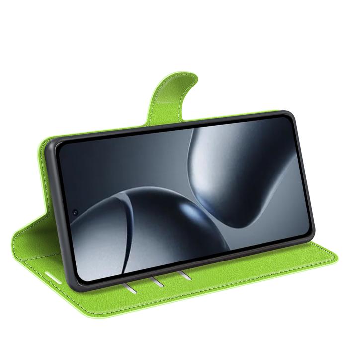 Bild 6, Xiaomi 15T Fodral Litchi Läder Grön