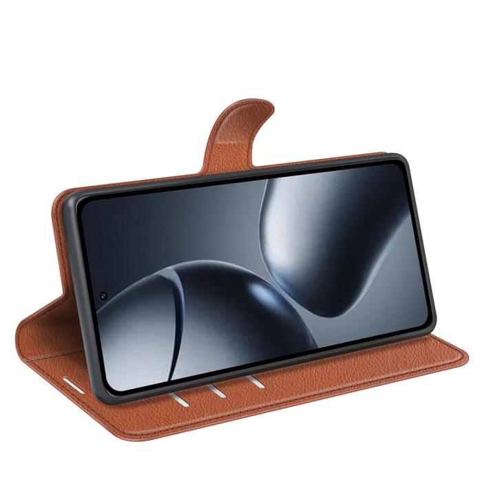 Bild 6, Xiaomi 15T Fodral Litchi Läder Brun