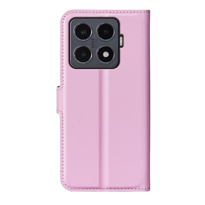 Bild 3, Xiaomi 15T Pro Fodral Litchi Läder Ljus Rosa