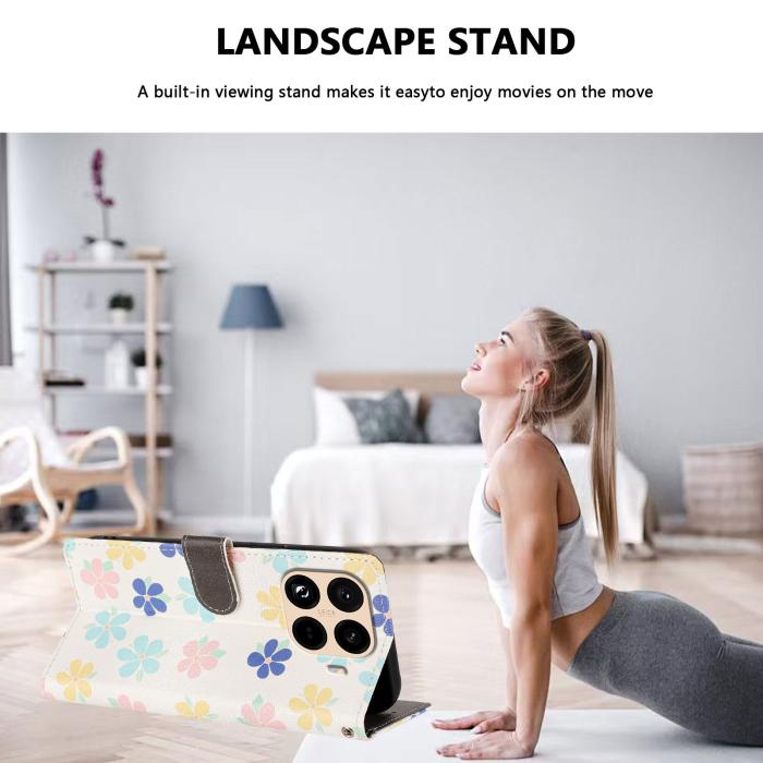 Bild 3, Xiaomi 15T Pro Fodral Med Tryck Färgglada Blommor