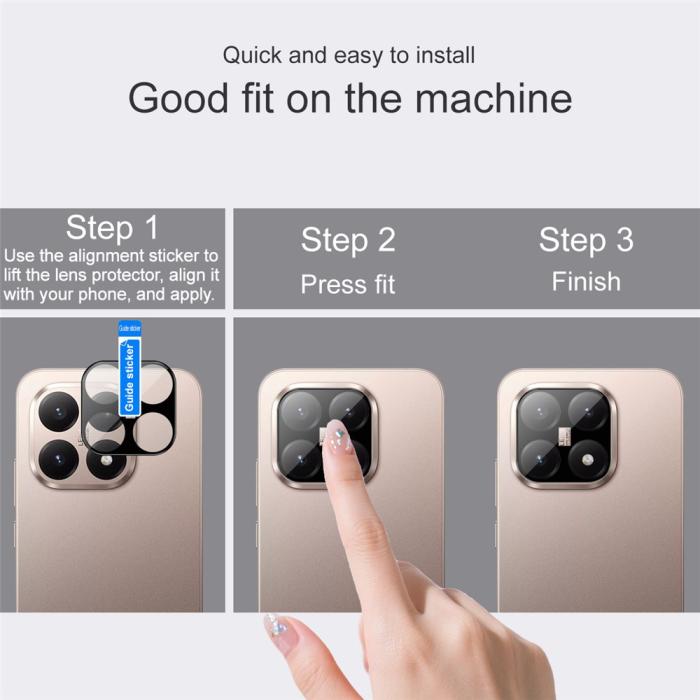 Bild 4, IMAK Xiaomi 15T Linsskydd Härdat Glas Svart