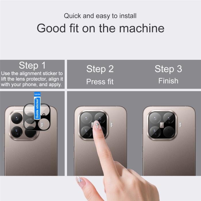 Bild 4, IMAK Xiaomi 15T Pro Linsskydd Härdat Glas Svart