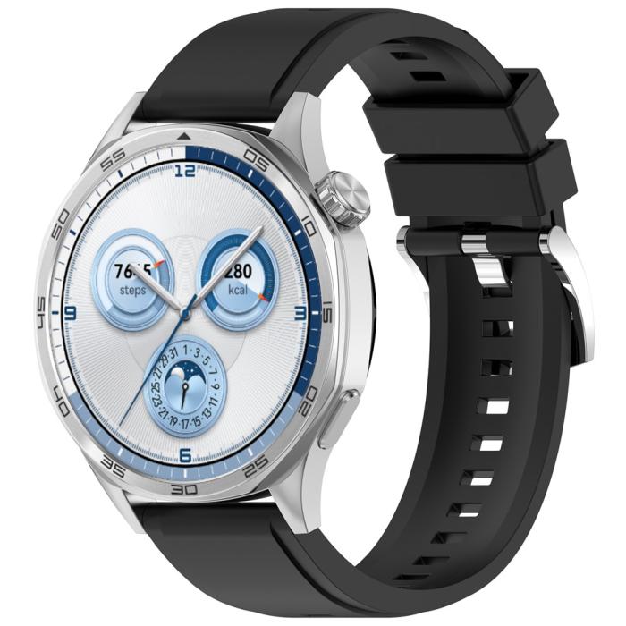 Bild 3, Klockarmband 22 mm Quick Release Silikon Svart