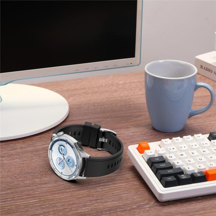 Bild 6, Klockarmband 22 mm Quick Release Silikon Grå