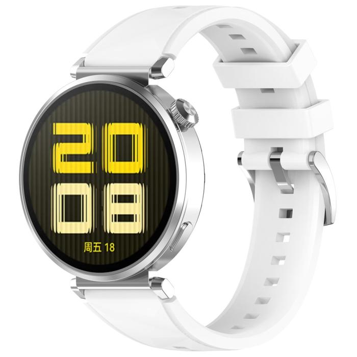 Bild 3, Huawei Watch GT 6/5/4 41 mm/5 Pro 42 mm Armband Silikon Vit