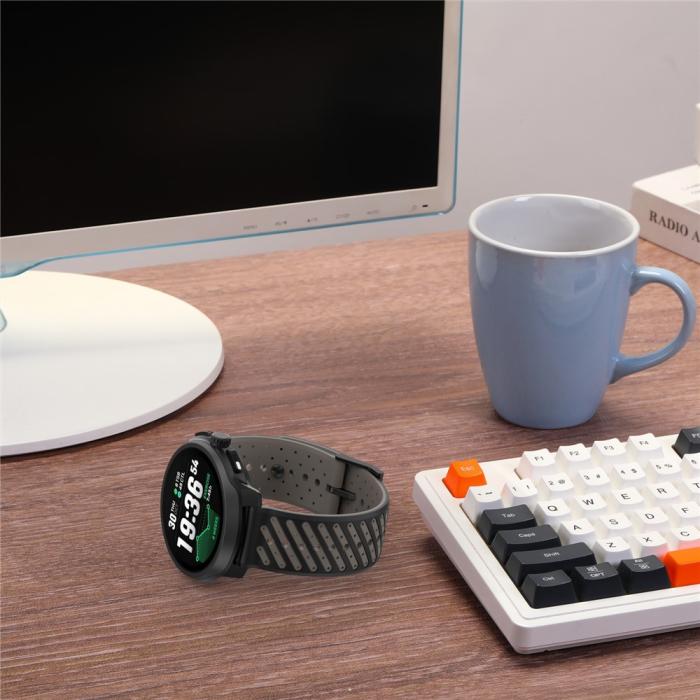 Bild 6, Klockarmband 22 mm Quick Release Silikon Brun