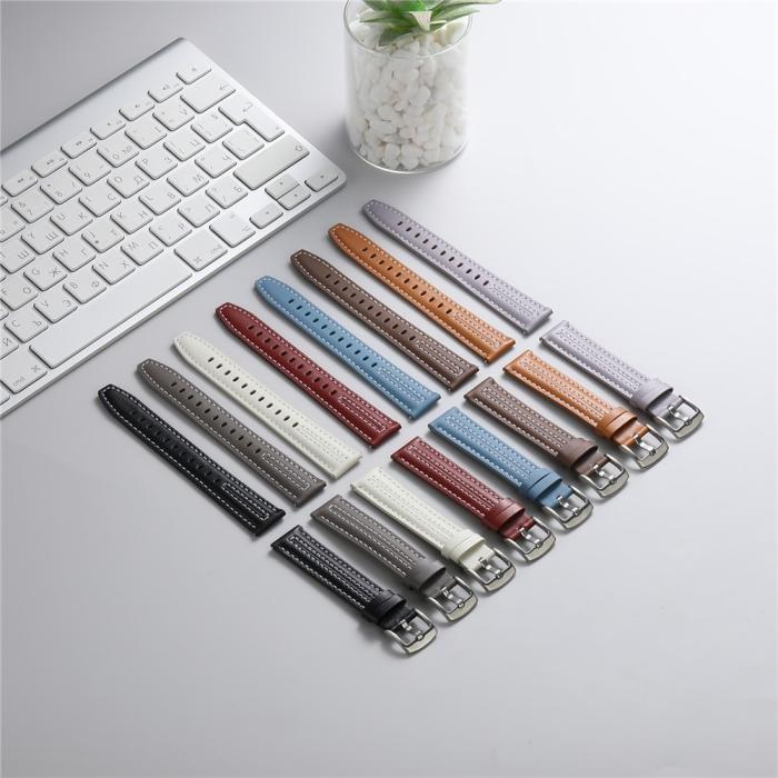 Bild 6, Klockarmband 18 mm Äkta Läder Svart