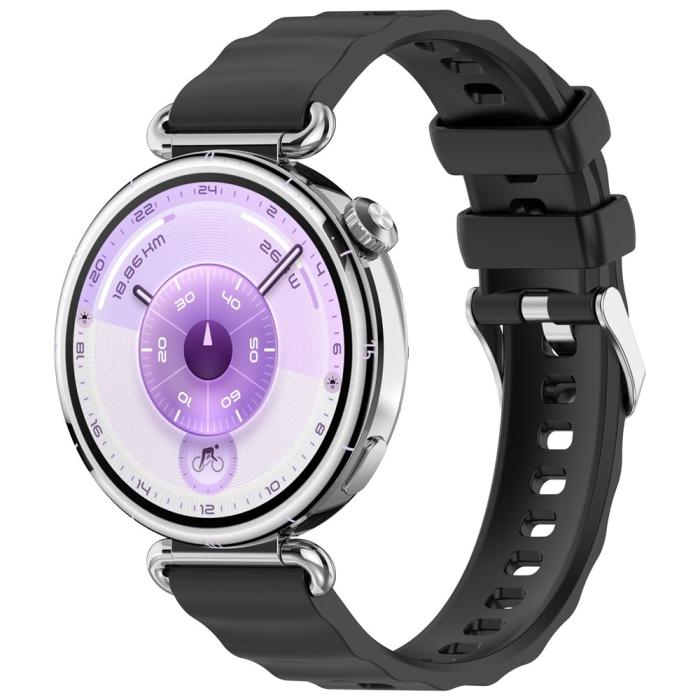 Bild 5, Huawei Watch GT 6 41 mm / 5 Pro 42 mm Armband Silikon Svart