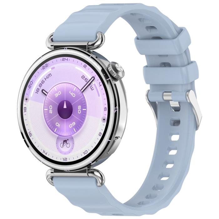 Bild 4, Huawei Watch GT 6 41 mm / 5 Pro 42 mm Armband Silikon Blå