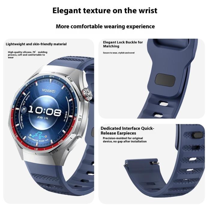 Bild 4, Huawei Watch GT 6 Pro 46 mm Armband AeroSilicone Blå
