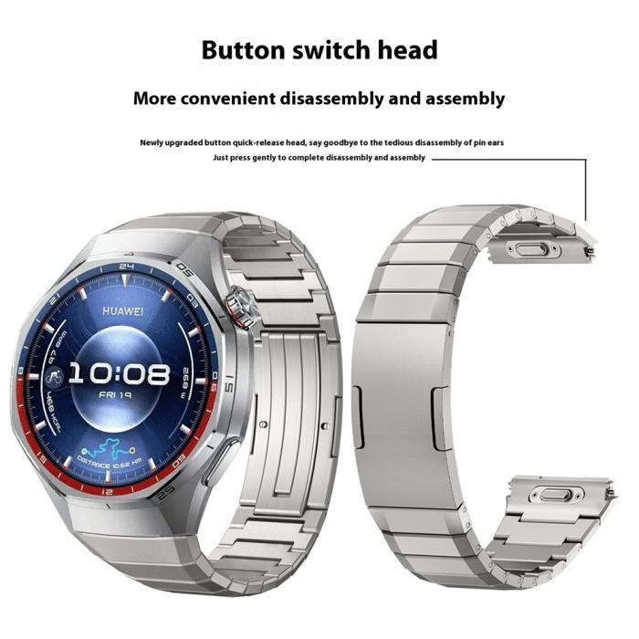 Bild 3, Huawei Watch GT 6 Pro 46 mm Armband Rostfritt Stål Grå