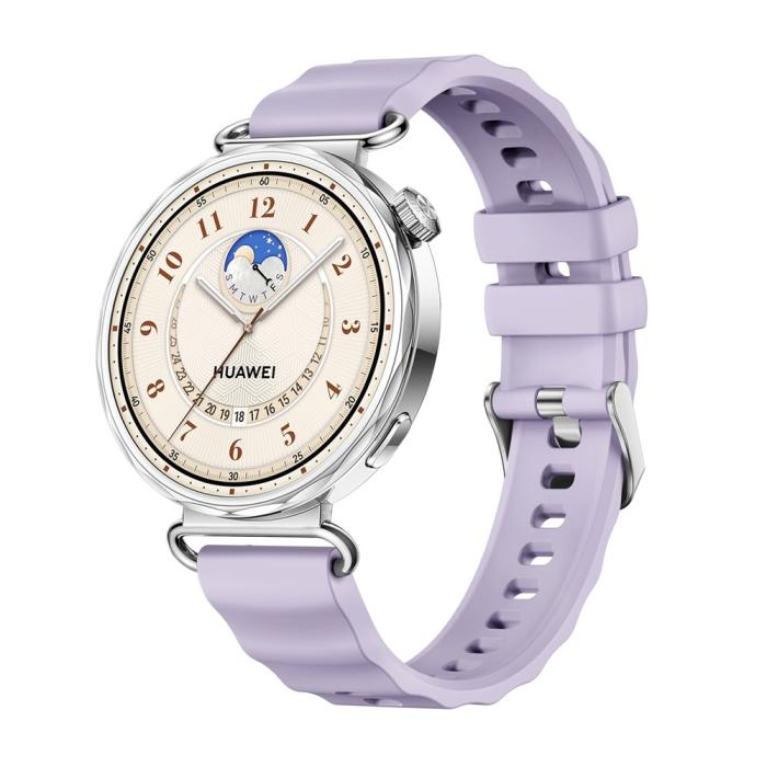 Bild 3, Klockarmband 18 mm Quick Release Wave Silikon Lila