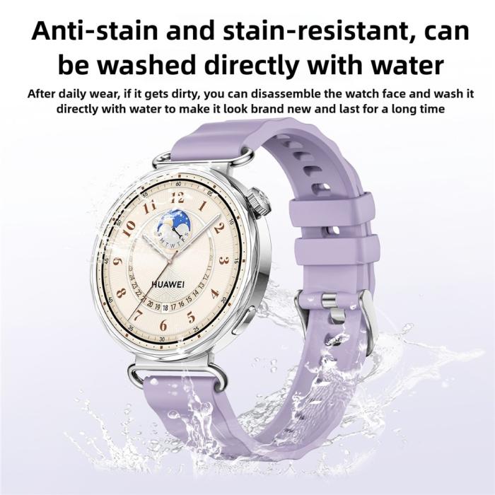 Bild 5, Klockarmband 18 mm Quick Release Wave Silikon Lila