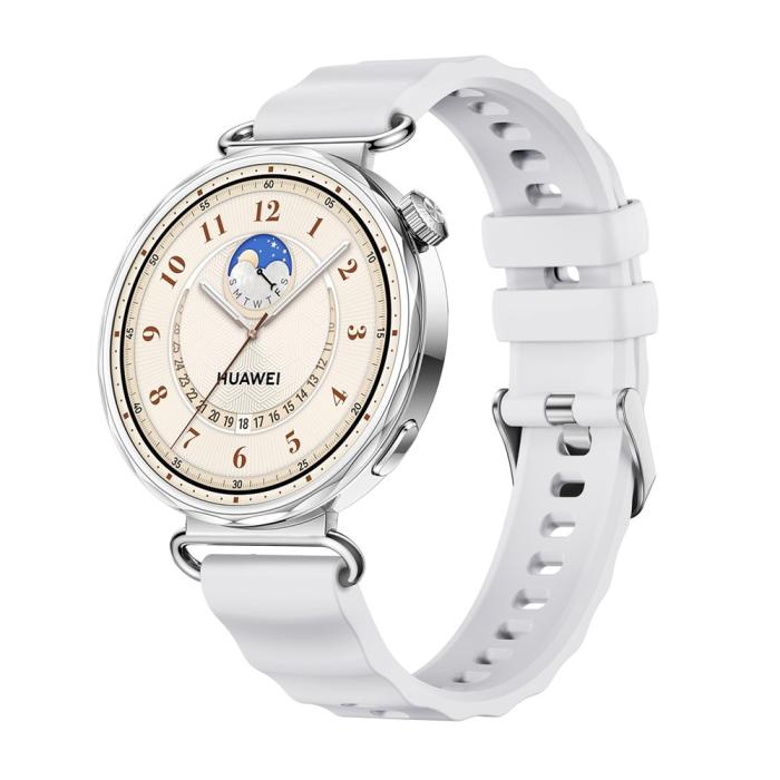 Bild 3, Klockarmband 18 mm Quick Release Wave Silikon Vit