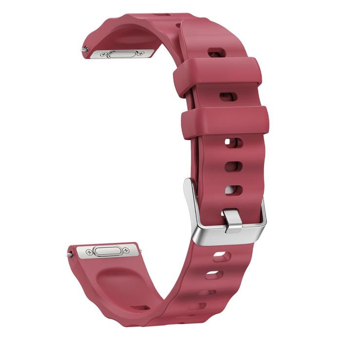 Bild 1, Klockarmband 18 mm Quick Release Wave Silikon Vinröd