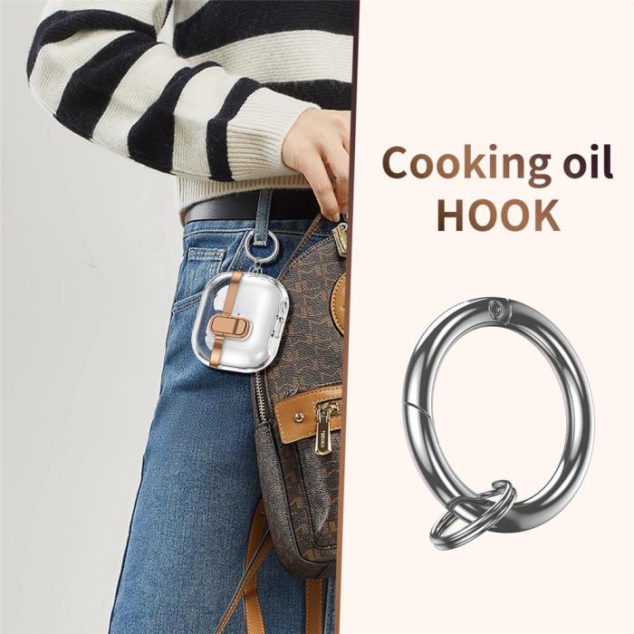 Bild 4, Samsung Galaxy Buds 3/3 Pro Skal Hybrid Transparent/Guld