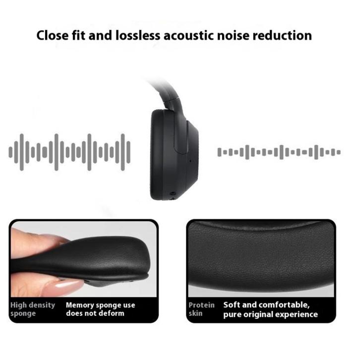 Bild 3, Öronkuddar För Sony ULT Wear WH-ULT900 Läder Svart
